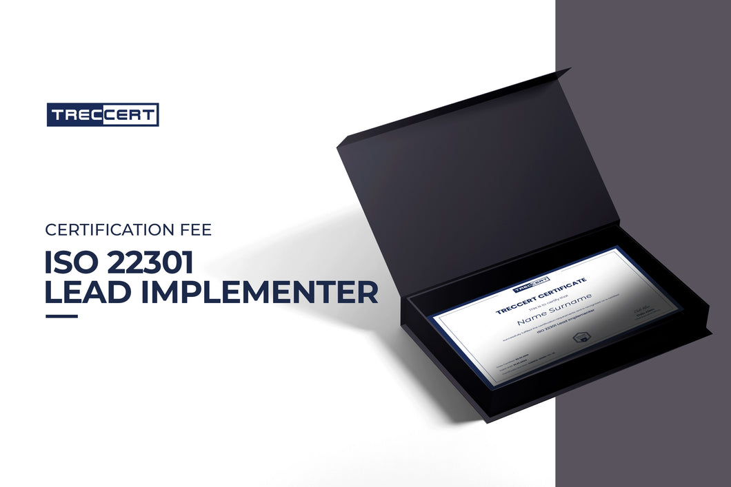 ISO 22301 Lead Implementer Certification Fee