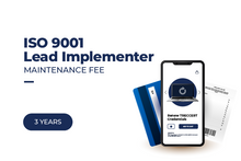 Load image into Gallery viewer, ISO 9001 Lead Implementer Certification Maintenance
